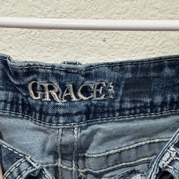 Grace Women's Dark Blue Flare Jeans - Picture 7 of 9